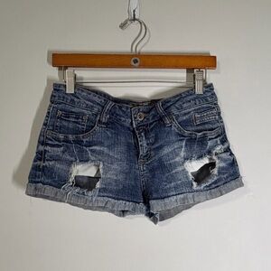 Vintage Y2K Distressed Denim Shorts